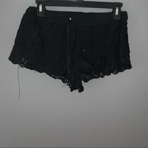 Black Lace Shorts
